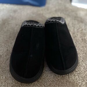 Cozy Black Kids Slippers